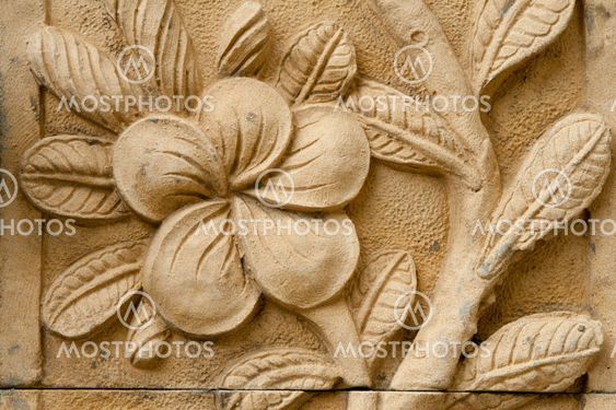 flower carving decorated