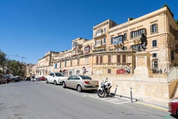Typical palaces in the center of Valletta, Malta