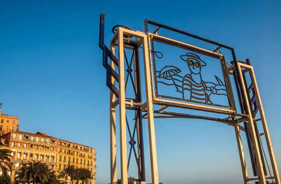 Entrance to the beach in Nice