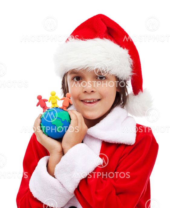 Merry christmas for all the world concept