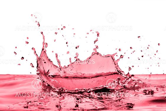 splashing red wine