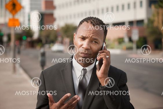 Businessman On Phone Call