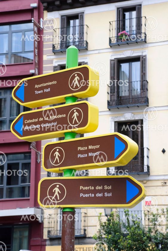 Tegn med turistattraktioner, Madrid