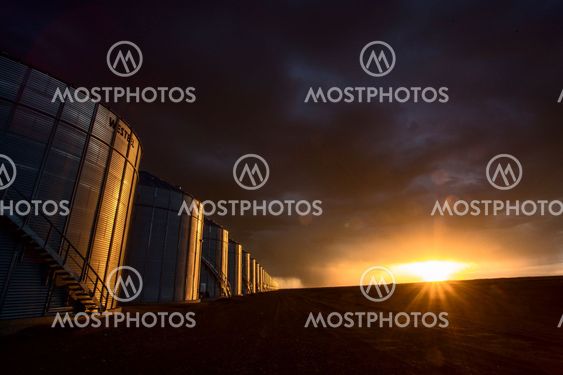 Prairie Storm Clouds Sunset