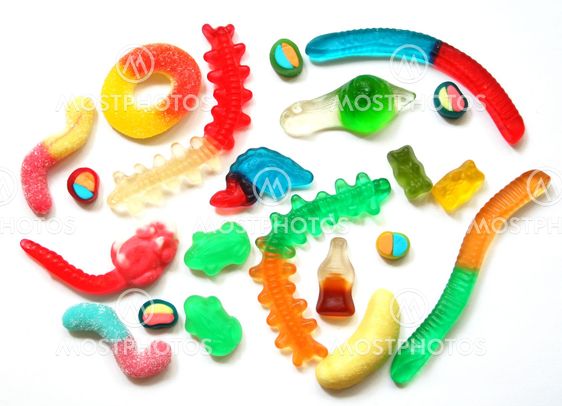 Colorful different Jelly Candy