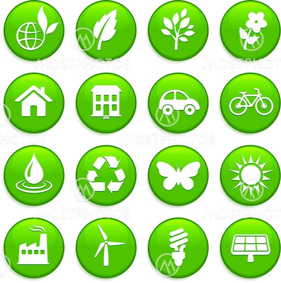 environment elements icon set