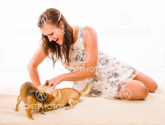Woman and dogs
