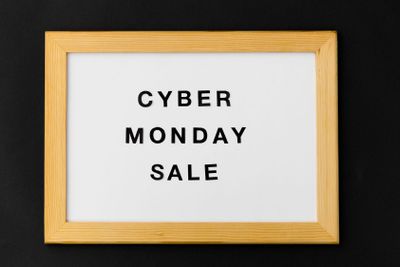 magnetic board with cyber monday sale words