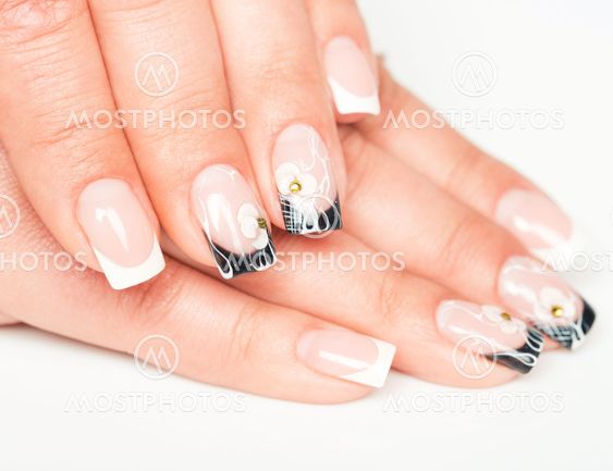 Beautiful female hands with manicure