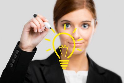 Creative woman having an idea