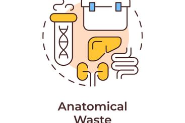 Anatomical waste multi color concept icon