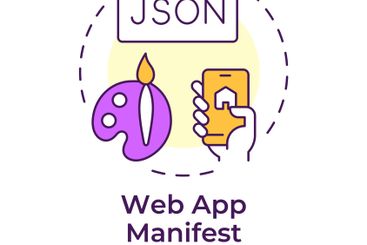 Web app manifest multi color concept icon