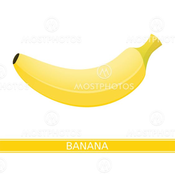 Banana isolated on white
