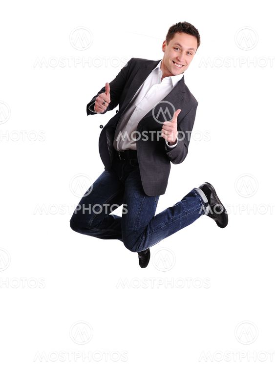 Celebrating success - Portrait of a excited male business...