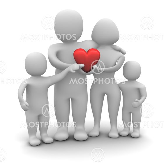 Happy loving family