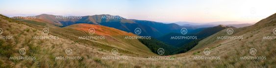 sommaren morgonen berget panorama