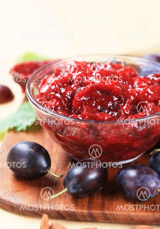 Damson plum preserve