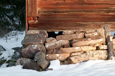 Construction detail of stable building in Småland, Schweden