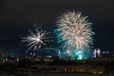 Fyrverkeri över Eskilstuna