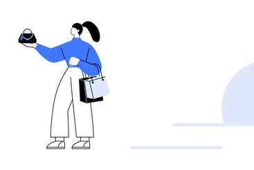 Woman Holding Coffee Cup and Notebook in Hand with...