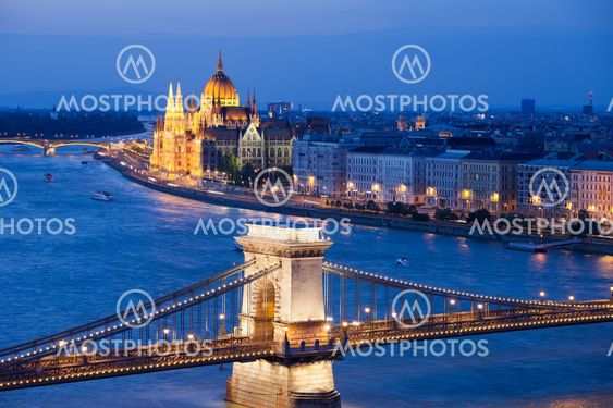 Budapest Cityscape at Night