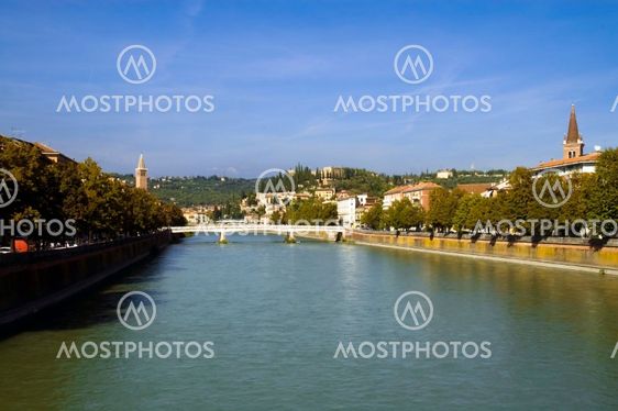 Adige river in Verona