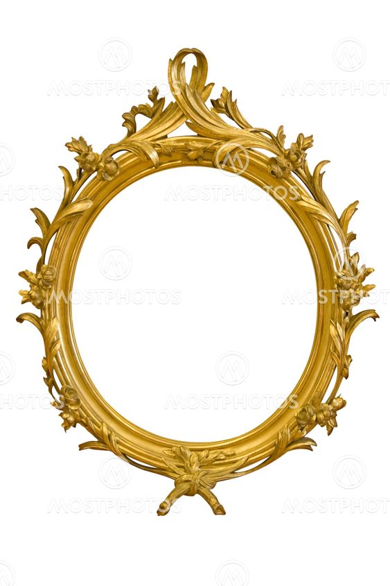 Ornamented Oval Picture Frame