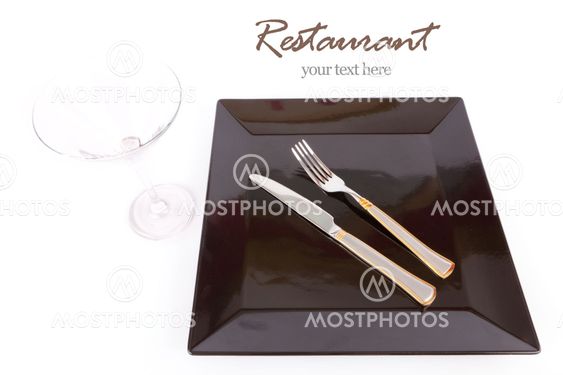 Dish with fork and knife