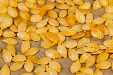 a group of seeds suitable for food during the...