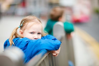 Outdoors little girl portrait