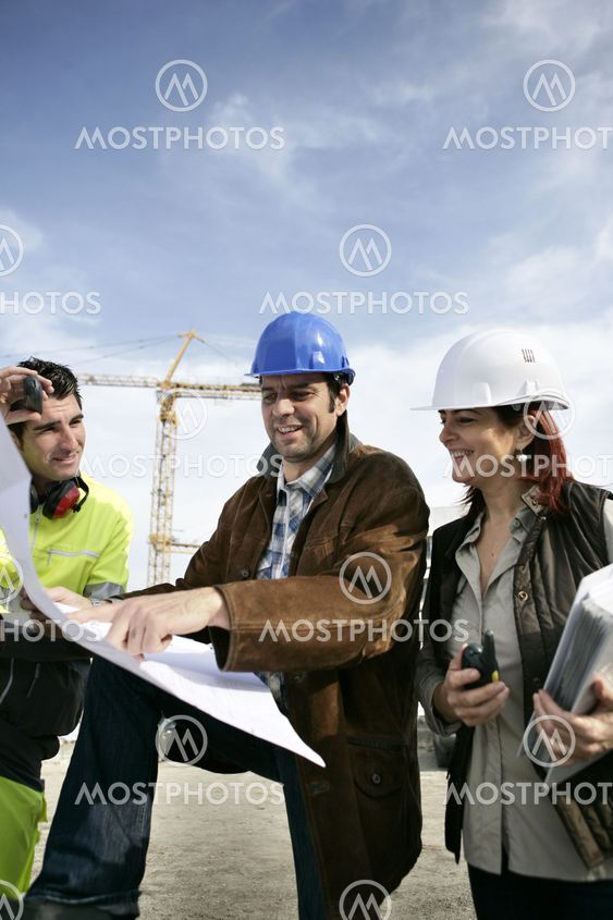 Teamwork on a building site
