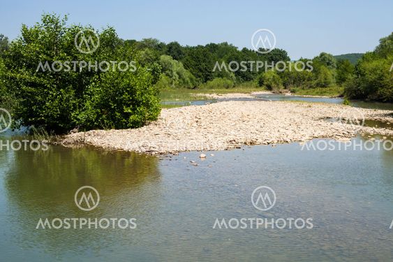 Abin mountain river in the North Caucasus region