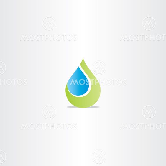 eco drop of water abstract leaf icon