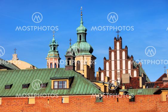 Old Town Skyline in Warsaw
