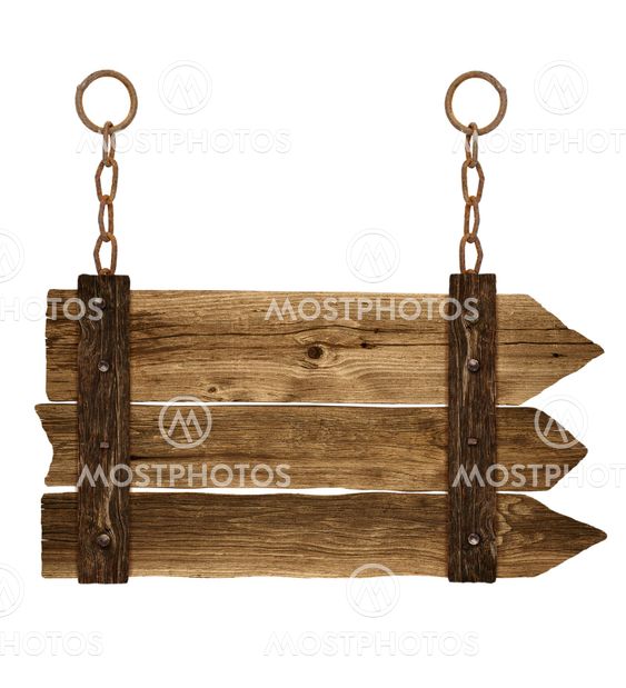 Old wood signboard