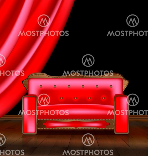 sofa in the red room