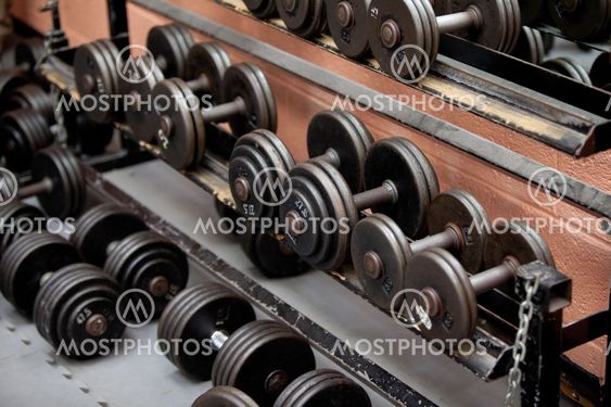 Collection of barbells