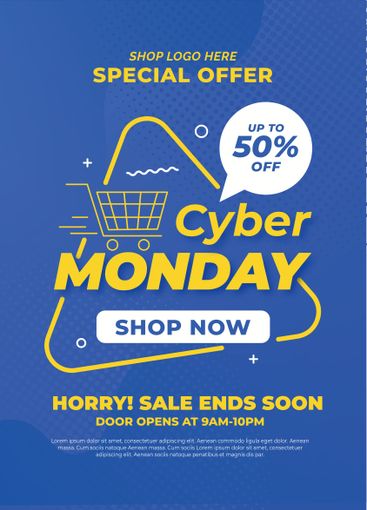 Cyber monday flyer design