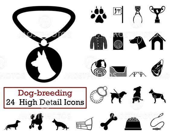 Set of 24 Dog-breeding