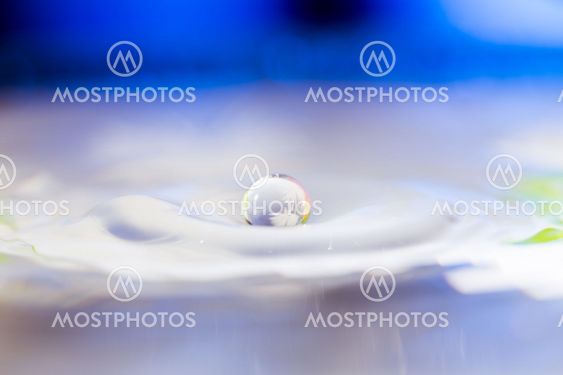 The blue drops of water