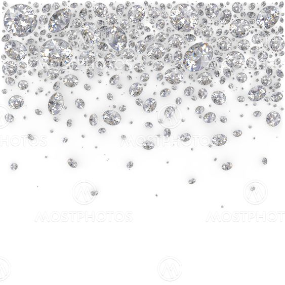 placer diamonds on a white background