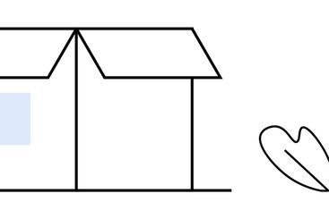 Minimalist Outline Design with Box, Feather, and Stripe...