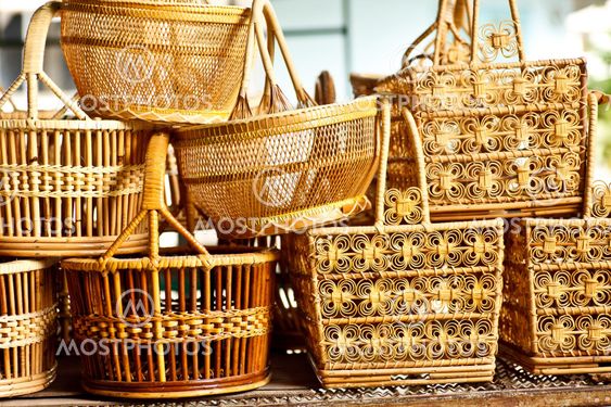 Basket wicker is Thai handmade