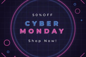 Flat design cyber monday theme