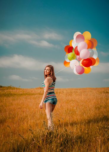 Happy day with ballons