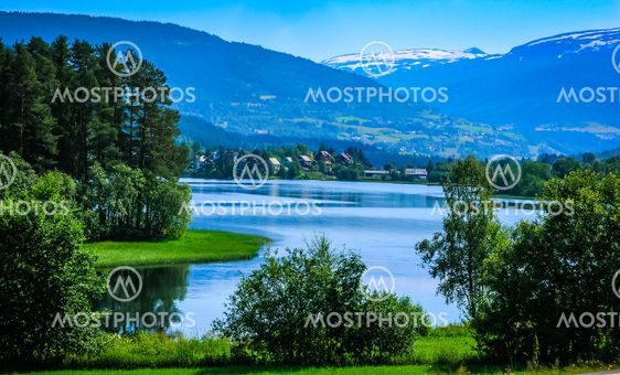 Beautiful Norwegian landscape with water
