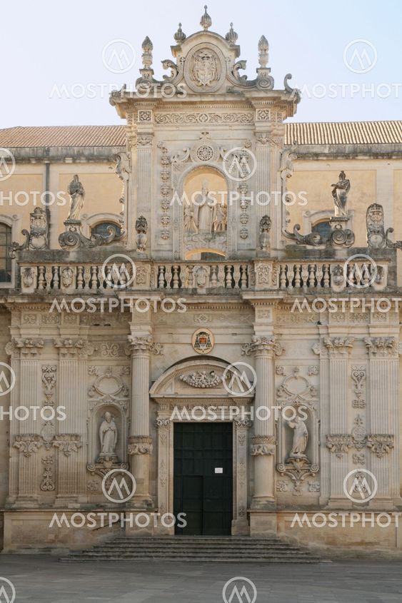 Baroque facade of the duomo, Lecce, Italy