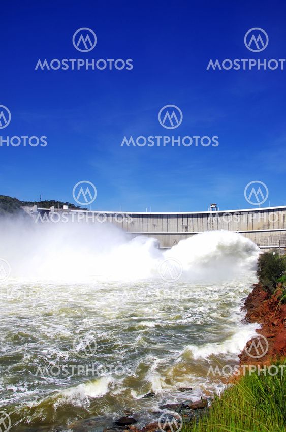 Alqueva, the big dam, south of Portugal.