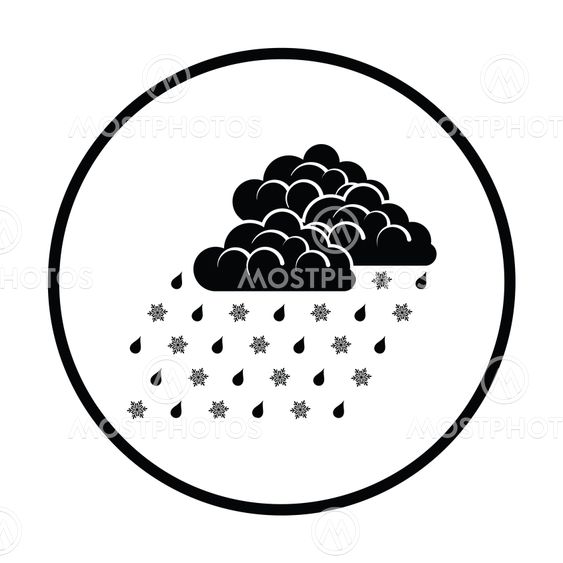Rain with snow icon