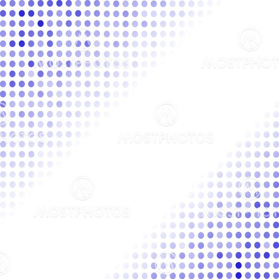Dotted Blue Background. Halftone Pattern.